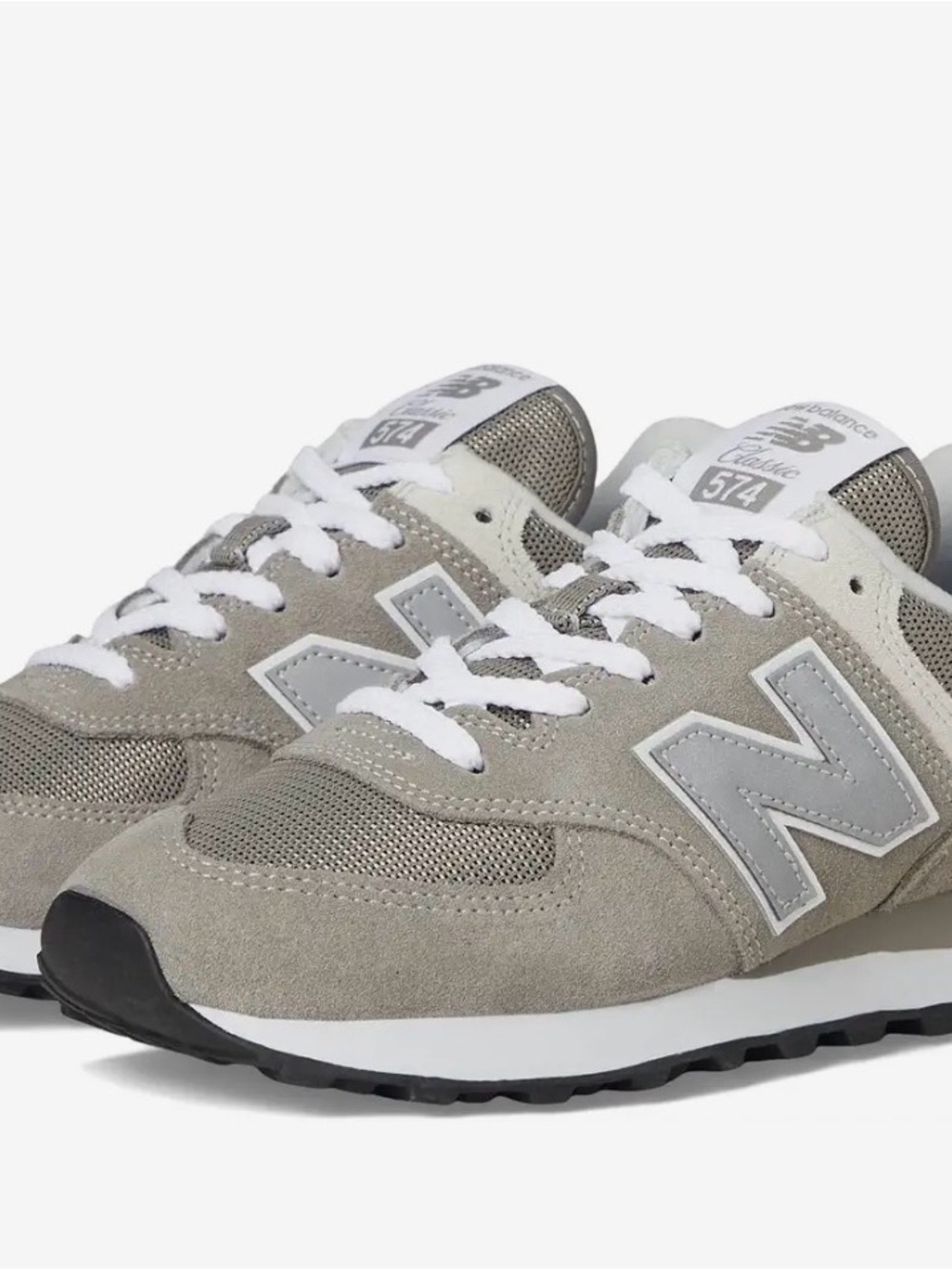 New Balance Men's Grey Suede & Mesh Sneakers